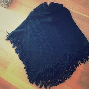 Black sweater cape/poncho!